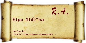 Ripp Aléna névjegykártya